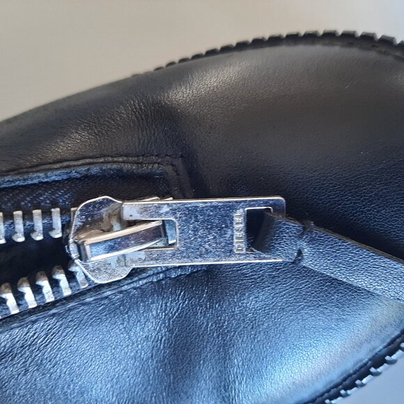 DIESEL - Black Front-zip Ankle Boots - H-Vaiont-Chz - Men's 9 US - Picture 13 of 16